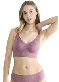 Sloggi Damen Bustier "ZERO Feel Bliss Bralette", Gr. Slila clover, Spitze, Obermaterial: 76% Polyamid, 24% Elasthan, modisch, BHs, Nahtlos,