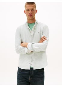Tommy Jeans Herren Langarmhemd "TJM SLIM STRIPE OXFORD SHIRT EXT"cloudy jade stripe, casual, Gr. 4XL, Web, Obermaterial: 100% Baumwolle, Hemden, Mit