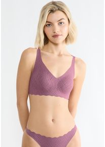 Sloggi Damen Bügelloser BH "ZERO Feel Bliss Soft bra", Gr. Slila clover, Spitze, Obermaterial: 76% Polyamid, 24% Elasthan, modisch, BHs, unsichtbar
