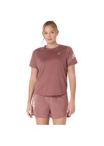 asics Damen Laufshirt "asics ICON SS TOP"rubble rot, sportlich, Gr. XL, Obermaterial: 100% Polyester, Shirts