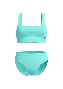 Speedo Textured Deep Bikini Set - türkis - Gr. 42 - Polyamid/Elastan