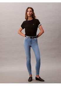 Damen Skinny-fit-Jeans "MID RISE SKINNY"light cape, feminin, Gr. 26, Calvin Klein Jeans, Denim/Jeans, Obermaterial: 80% Baumwolle, 12% Polyester, 6%