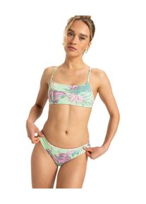 Roxy Damen Bustier-Bikini "INTO THE SUN BRAL CHEEKY SET"foam grün c, sportlich, Gr. S, Obermaterial: 85% Polyester, 15% Elasthan, Bikini-Sets