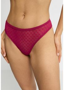 LSCN BY LASCANA String mehrfarbig Gr. 32/34 für Damen. Mit Spitzenkante, Mesheinsatz