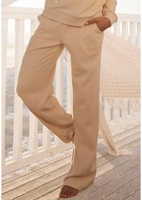 s.Oliver Sweatpants beige Gr. 32/34 für Damen. Mit Bindeband. Bequem. Nachhaltig.