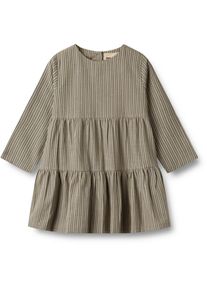 Wheat Mädchen Jerseykleid "Wheat Dress Kleid Esmaralda"blau grün stripe, Gr. 116, 100% Bio-Baumwolle, Kleider