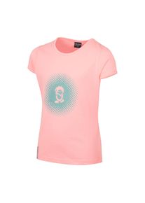 Trollkids Kinder T-Shirt "GIRLS LOGO T"peony rose, aqua haze, sportlich, Gr. 140, Obermaterial: 65% Baumwolle, 35% Polyester, Shirts