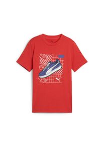 Puma Kinder T-Shirt "GRAPHICS TEE IV B"rot fire, sportlich, Gr. 164, bedruckt, Jersey, Obermaterial: 100% Baumwolle, Shirts