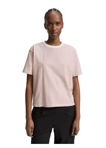 Damen T-Shirtdusty rose weiß stripe, modisch, Gr. XS, Tom Tailor Denim, gestreift, Single Jersey, Obermaterial: 100% Baumwolle, Shirts, mit Streifen