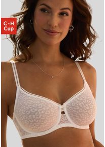 Nuance Damen Minimizer-BH, Gr. 105, weiß, Spitze, Obermaterial: 88% Polyamid, 12% Elasthan, modisch, BHs, mit Bügel aus schöner