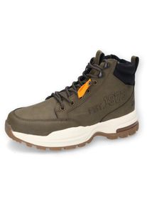 Herren Winterboots, Dockers by Gerli, Gr. 43, grün, Nubuklederimitat, Textil, sportlich, Schuhe, Schnürboots mit Warmfutter