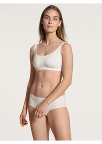 Calida Damen Bustier, Gr. L, weiß, Interlock, Obermaterial: 80% Modal (TENCEL), 20% Elasthan, unifarben, casual, BHs, mit verstärkter Unterbrust