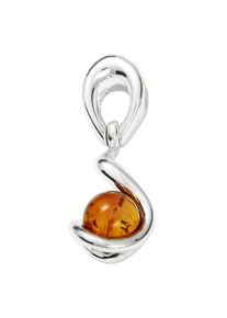 OSTSEE-SCHMUCK Damen Ketten-Anhänger "OSTSEE-SCHMUCK Anhänger Manja Anhänger Manja", 30 x 10mm, Silber 925 (Sterlingsilber), 3.3 g, weiß, Silber 925
