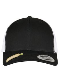 Flexfit Damen Trucker Cap "Flexfit Caps YP CLASSICS RECYCLED RETRO TRUCKER CAP 2-TONE", schwarz-weiß, casual, unifarben, 100% Baumwolle, Caps