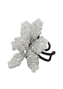 Damen Fingerring "Turin", Glas, weiß, Collezione Alessandro, Glas, Fingerringe