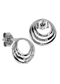 OSTSEE-SCHMUCK Damen Paar Ohrstecker "OSTSEE-SCHMUCK Ohrstecker Ruby Ohrstecker Ruby", 10mm rund, Silber 925 (Sterlingsilber), weiß, Silber 925