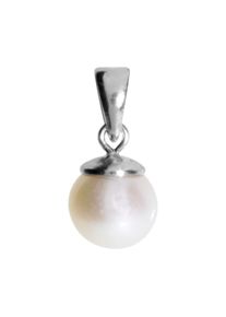 OSTSEE-SCHMUCK Damen Ketten-Anhänger "OSTSEE-SCHMUCK Anhänger Ingrid 6 Anhänger Ingrid 6", 13 x 6mm, Silber 925 (Sterlingsilber), 0.6 g, weiß, Silber