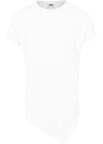 Urban Classics Herren Langarmshirt "Urban Classics Herren Asymetric Long Tee", weiß, casual, Gr. S, unifarben, 100% Baumwolle, Shirts
