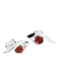 OSTSEE-SCHMUCK Damen Paar Ohrstecker "OSTSEE-SCHMUCK Ohrstecker Ulva Ohrstecker Ulva", 13 x 6mm, Silber 925 (Sterlingsilber), weiß, Silber 925