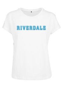 Merchcode Herren T-Shirt "Merchcode Damen Ladies Riverdale Logo Tee", weiß, casual, Gr. XL, bedruckt, 100% Baumwolle, Shirts