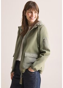 Cecil Damen Fellimitatjacke, grün, casual, Gr. XL, unifarben, Stoff, 100% Polyester, Jacken, super weich