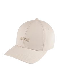 BOSS Damen Baseball Cap "Ari", weiß, casual, unifarben, Web, Baumwolle, Caps, mit BOSS Logostickerei Ton in Ton, unisex