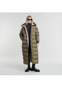 G-Star Raw G-STAR Damen Steppjacke "Whistler Long Puffer", grün, casual, Gr. M, Web, Obermaterial: 100% Polyester, Jacken, mit zusätzlichem Kordelzug innen
