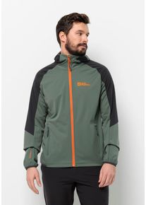 Jack Wolfskin Herren Softshelljacke "FELDBERG HOODY M", grün, Gr. XXXL, OBERSTOFF 100% POLYESTER FUTTER 100% POLYESTER, Jacken
