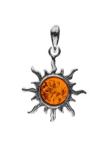 OSTSEE-SCHMUCK Damen Ketten-Anhänger "OSTSEE-SCHMUCK Anhänger Sonne 20 mm Anhänger Sonne 20 mm", 30 x 20mm, Silber 925 (Sterlingsilber), 2.2 g, weiß,