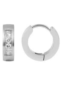 Adelia´s ADELIA ́S Damen Paar Creolen, Damen, Edelstahl, weiß, Edelstahl, Ohrringe