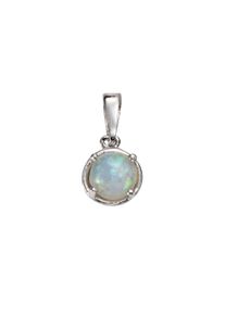 Vivance Damen Ketten-Anhänger "925/- Sterling Silber synth. Opal", ONE-SIZE, Silber 925 (Sterlingsilber), 0,7 g, weiß, Silber 925 (Sterlingsilber),