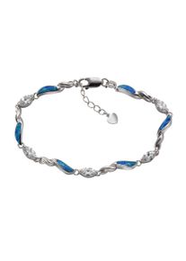 Vivance Damen Armband "925/- Sterling Silber synth. Opal Zirkonia", 18 + 3cm, Silber 925 (Sterlingsilber), weiß, Silber 925 (Sterlingsilber),