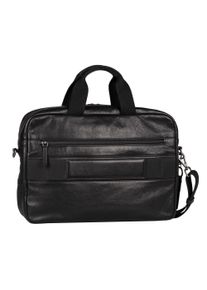 Camel Active Damen Aktentasche "Pine", schwarz, Leder, clean, unifarben, Taschen, aus pflanzlich gegerbtem Rindsleder im kernigen Look mit RFID-Schutz
