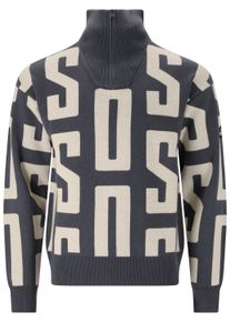 SOS Herren Sweatshirt "Verbier", grau, casual, Gr. M, mehrfarbig, 50% Wolle, 30% Polyester, 20% Nylon, Sweatshirts, mit atmungsaktiver,
