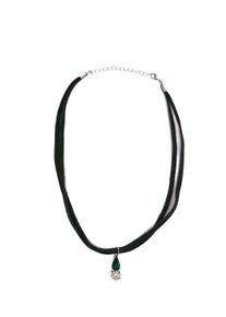 Allgäu Rebell ALLGÄU REBELL Damen Collier "Josefin", grün, Basic, Leder, Halsketten, zweireihiges Lederband