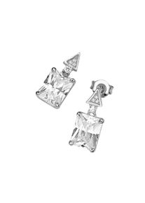 Damen Paar Ohrhänger "mit Zirkonia, Silber 925", Silber 925 (Sterlingsilber), weiß, Giorgio Martello MILANO, Silber 925 (Sterlingsilber), Ohrringe