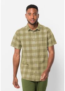 Jack Wolfskin Herren Funktionshemd "HIGHLANDS SHIRT M", grün, Gr. L, OBERSTOFF: 55% HANF, 45% BAUMWOLLE, Hemden