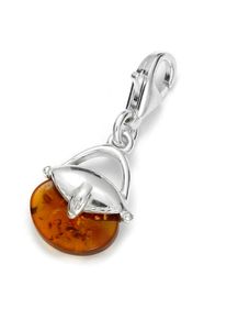 OSTSEE-SCHMUCK Damen Ketten-Anhänger "OSTSEE-SCHMUCK Charm-Einhänger Handtasche", 25 x 11mm, Silber 925 (Sterlingsilber), 1.5 g, weiß, Silber 925