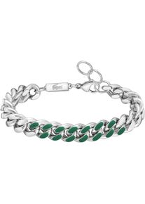 Lacoste Herren Armband "STRIKE, 2040309", Edelstahl, grün, Edelstahl, Armbänder, mit Emaille