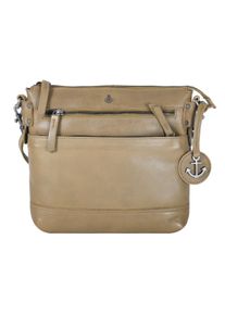 Harbour 2nd Damen Handtasche "Isalie2", grün, Rindsleder, Taschen, Umhängetasche Tasche Damen mit Anker Anhänger