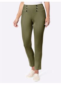 Classic Basics Damen Jerseyhose, grün, Gr. 42, unifarben, 95% Polyester, 5% Elasthan, Hosen