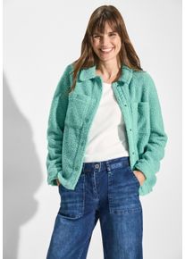 Cecil Damen Kurzjacke, grün, casual, Gr. XXL, unifarben, Stoff, 100% Polyester, Jacken, mit Knopfleiste