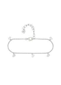 CAI CAÏ Damen Armband "925 Silber rhodiniert Anhänger Herzen", 15 + 4cm, Silber 925 (Sterlingsilber), weiß, Silber 925 (Sterlingsilber), Armbänder