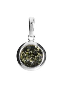 OSTSEE-SCHMUCK Damen Ketten-Anhänger "OSTSEE-SCHMUCK Anhänger Paulina Anhänger Paulina", 10mm rund, Silber 925 (Sterlingsilber), 1.9 g, weiß, Silber