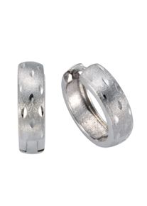 Vivance Damen Paar Creolen "925 Silber diamantiert", ONE-SIZE, Silber 925 (Sterlingsilber), weiß, Silber 925 (Sterlingsilber), Ohrringe