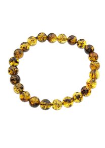 OSTSEE-SCHMUCK Damen Armband "OSTSEE-SCHMUCK Armband Kugel 8 mm Armband Kugel 8 mm", 19cm, Bernstein, grün, Bernstein, Armbänder