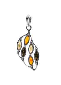 OSTSEE-SCHMUCK Damen Ketten-Anhänger "OSTSEE-SCHMUCK Anhänger Inga Anhänger Inga", 50 x 20mm, Silber 925 (Sterlingsilber), 3.8 g, weiß, Silber 925