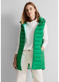 Street One Damen Steppweste, grün, casual, Gr. 34, unifarben, Stoff, Obermaterial: 100% Polyester, Futter: 100% Polyester, Füllung: 100% Polyester,