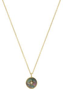 s.Oliver Damen Kette mit Anhänger "Stern, 2038959", Silber 925 (Sterlingsilber), L: 45cm, grün, Silber 925 (Sterlingsilber), Halsketten, mit Zirkonia