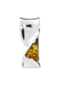 OSTSEE-SCHMUCK Damen Ketten-Anhänger "OSTSEE-SCHMUCK Anhänger Gleiter-Ingebrit", 23 x 10mm, Silber 925 (Sterlingsilber), 3.2 g, weiß, Silber 925